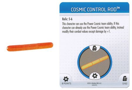 Heroclix Guardians of the Galaxy Cosmic Control Rod #S102 LE Super Rare w/ Card