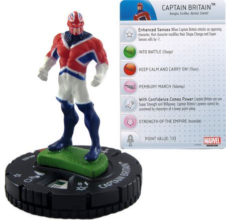 Team Base Heroclix Monthly OP Kit Captain Britain #M-023 Limited Edition w/card 
