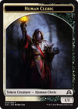 Human Cleric Token 010 SOI Shadows over Innistrad Singles