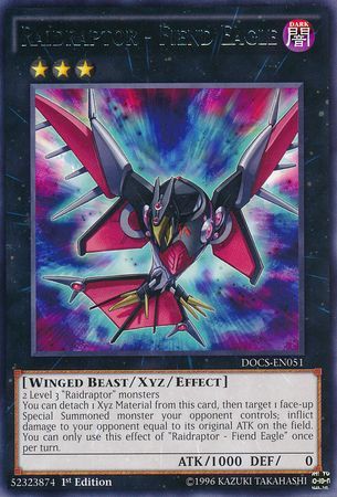 Raidraptor Fiend Eagle DOCS EN051 Rare Unlimited Dimension of Chaos Unlimited Singles Raidraptor Fiend Eagle DOCS EN051 Rare Unlimited Dimension of Chaos Unlimited Singles