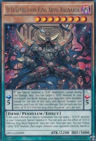 D D D Oblivion King Abyss Ragnarok DOCS EN099 Rare Unlimited D D D Oblivion King Abyss Ragnarok DOCS EN099 Rare Unlimited