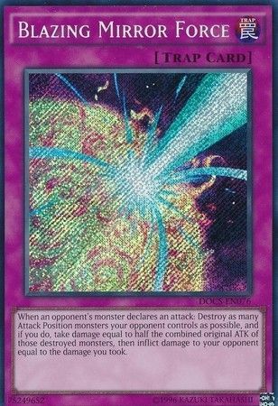 Blazing Mirror Force DOCS EN076 Secret Rare Unlimited Blazing Mirror Force DOCS EN076 Secret Rare Unlimited