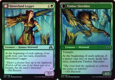 Hinterland Logger Timber Shredder 210 297 Foil Shadows over Innistrad Foil Singles Hinterland Logger Timber Shredder 210 297 Foil Shadows over Innistrad Foil Singles