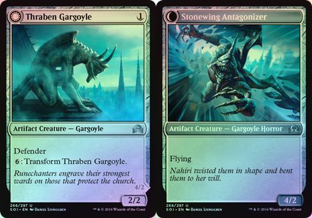 Thraben Gargoyle Stonewing Antagonizer 266 297 Foil Shadows over Innistrad Foil Singles Thraben Gargoyle Stonewing Antagonizer 266 297 Foil Shadows over Innistrad Foil Singles