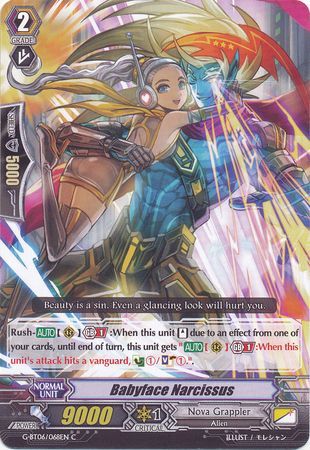 Babyface Narcissus G BT06 068EN Common C G Booster Set 6 The Transcension of Blade and Blossom Singles Babyface Narcissus G BT06 068EN Common C G Booster Set 6 The Transcension of Blade and Blossom Singles