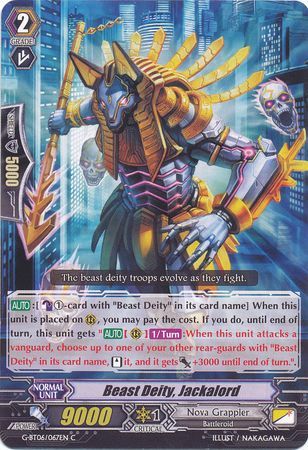 Beast Deity Jackalord G BT06 067EN Common C Beast Deity Jackalord G BT06 067EN Common C