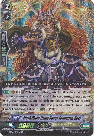 Black Chain Flame Dance Formation Hoel G BT06 013EN Double Rare RR Black Chain Flame Dance Formation Hoel G BT06 013EN Double Rare RR