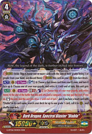 Dark Dragon Spectral Blaster Diablo G BT06 004EN Triple Rare RRR G Booster Set 6 The Transcension of Blade and Blossom Singles Dark Dragon Spectral Blaster Diablo G BT06 004EN Triple Rare RRR G Booster Set 6 The Transcension of Blade and Blossom Singles