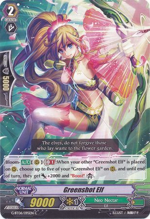 Greenshot Elf G BT06 095EN Common C G Booster Set 6 The Transcension of Blade and Blossom Singles Greenshot Elf G BT06 095EN Common C G Booster Set 6 The Transcension of Blade and Blossom Singles