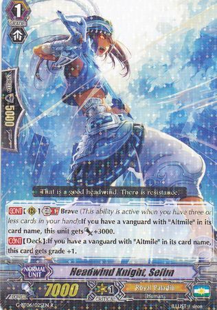 Headwind Knight Selim G BT06 025EN Rare R Headwind Knight Selim G BT06 025EN Rare R