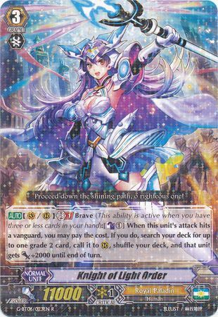 Knight of Light Order G BT06 023EN Rare R Knight of Light Order G BT06 023EN Rare R