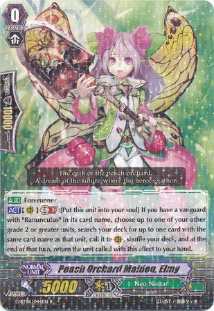 Peach Orchard Maiden Elmy G BT06 044EN Rare R G Booster Set 6 The Transcension of Blade and Blossom Singles Peach Orchard Maiden Elmy G BT06 044EN Rare R G Booster Set 6 The Transcension of Blade and Blossom Singles