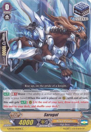 Sarugal G BT06 050EN Common C G Booster Set 6 The Transcension of Blade and Blossom Singles Sarugal G BT06 050EN Common C G Booster Set 6 The Transcension of Blade and Blossom Singles