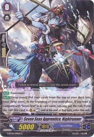 Seven Seas Apprentice Nightrunner G BT06 091EN Common C G Booster Set 6 The Transcension of Blade and Blossom Singles Seven Seas Apprentice Nightrunner G BT06 091EN Common C G Booster Set 6 The Transcension of Blade and Blossom Singles