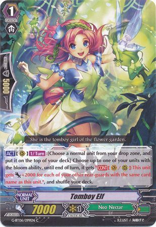 Tomboy Elf G BT06 099EN Common C G Booster Set 6 The Transcension of Blade and Blossom Singles Tomboy Elf G BT06 099EN Common C G Booster Set 6 The Transcension of Blade and Blossom Singles