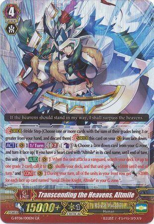 Transcending the Heavens Altmile G BT06 001EN Generation Rare GR Transcending the Heavens Altmile G BT06 001EN Generation Rare GR