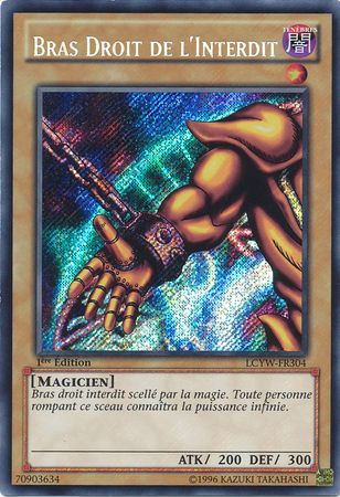 Bras Droit de l Interdit LCYW FR304 Secret Rare 1st Edition French Yugioh Cards Bras Droit de l Interdit LCYW FR304 Secret Rare 1st Edition French Yugioh Cards