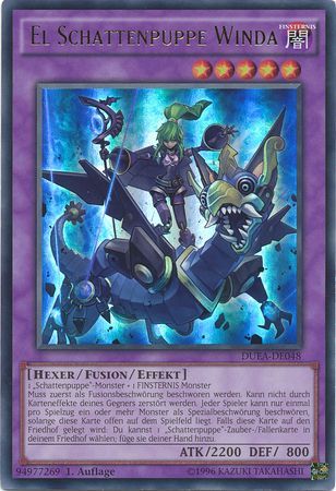 El Schattenpuppe Winda DUEA DE048 Ultra Rare 1st Edition German Yugioh Cards El Schattenpuppe Winda DUEA DE048 Ultra Rare 1st Edition German Yugioh Cards