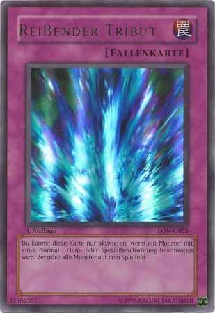ReiBender Tribut LON G025 Ultra Rare 1st Edition German Yugioh Cards ReiBender Tribut LON G025 Ultra Rare 1st Edition German Yugioh Cards