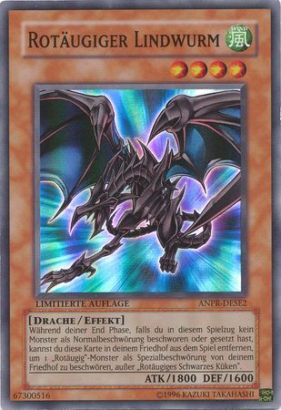 Rotaugiger Lindwurm ANPR DESE2 Super Rare Limited Edition German Yugioh Cards Rotaugiger Lindwurm ANPR DESE2 Super Rare Limited Edition German Yugioh Cards