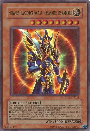 Schwarz Glanzender Soldat Gesandter des Anfangs DR2 DE025 Ultra Rare German Yugioh Cards Schwarz Glanzender Soldat Gesandter des Anfangs DR2 DE025 Ultra Rare German Yugioh Cards