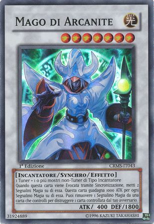 Mago di Arcanite CRMS IT043 Super Rare 1st Edition Italian Yugioh Cards Mago di Arcanite CRMS IT043 Super Rare 1st Edition Italian Yugioh Cards