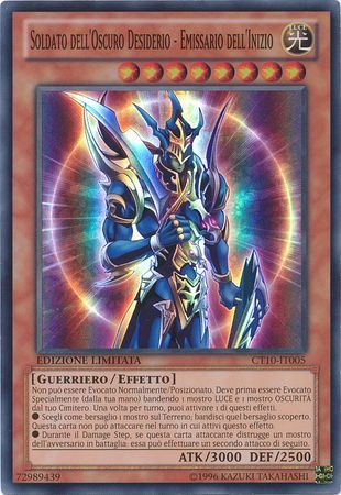 Soldato dell Oscuro Desiderio Emissario dell Inzio CT10 IT005 Super Rare LE Italian Yugioh Cards Soldato dell Oscuro Desiderio Emissario dell Inzio CT10 IT005 Super Rare LE Italian Yugioh Cards