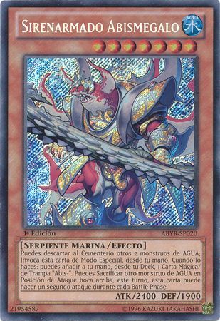Sirenarmado Abismegalo ABYR SP020 Secret Rare 1st Edition Spanish Yugioh Cards Sirenarmado Abismegalo ABYR SP020 Secret Rare 1st Edition Spanish Yugioh Cards