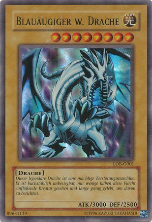 Blauaugiger w Drache LOB G001 Ultra Rare Unlimited German Yugioh Cards Blauaugiger w Drache LOB G001 Ultra Rare Unlimited German Yugioh Cards