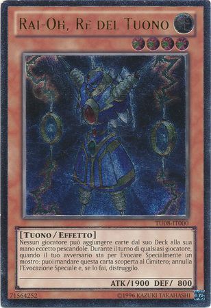 Ultimate Rare Rai Oh Re del Tuono TU08 IT000 Italian Yugioh Cards Ultimate Rare Rai Oh Re del Tuono TU08 IT000 Italian Yugioh Cards
