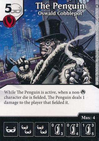 The Penguin Oswald Cobblepot 70 142 Common DC Dice Masters World s Finest Singles The Penguin Oswald Cobblepot 70 142 Common DC Dice Masters World s Finest Singles