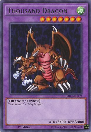 Thousand Dragon MIL1 EN039 Rare 1st Edition Millennium Pack 1st Edition Singles Thousand Dragon MIL1 EN039 Rare 1st Edition Millennium Pack 1st Edition Singles