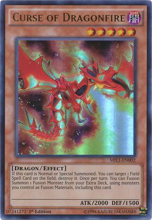 Curse of Dragonfire MIL1 EN002 Ultra Rare 1st Edition Curse of Dragonfire MIL1 EN002 Ultra Rare 1st Edition