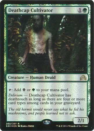 Deathcap Cultivator 202 297 SOI Prerelease Foil Promo Magic The Gathering Promo Cards Deathcap Cultivator 202 297 SOI Prerelease Foil Promo Magic The Gathering Promo Cards