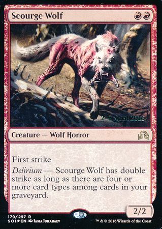 Scourge Wolf 179 297 SOI Prerelease Foil Promo Magic The Gathering Promo Cards Scourge Wolf 179 297 SOI Prerelease Foil Promo Magic The Gathering Promo Cards