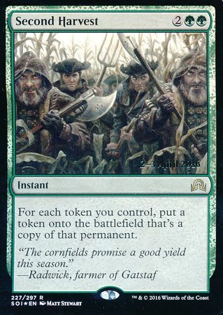 Second Harvest 227 297 SOI Pre Release Foil Promo Magic The Gathering Promo Cards Second Harvest 227 297 SOI Pre Release Foil Promo Magic The Gathering Promo Cards