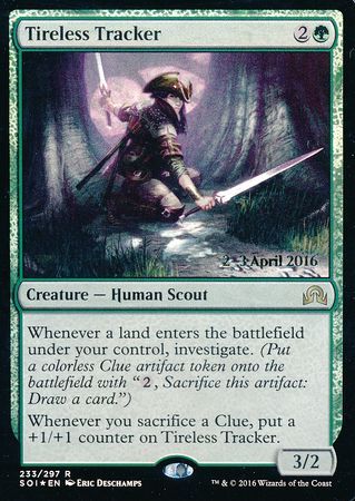 Tireless Tracker 233 297 SOI Pre Release Foil Promo Magic The Gathering Promo Cards Tireless Tracker 233 297 SOI Pre Release Foil Promo Magic The Gathering Promo Cards