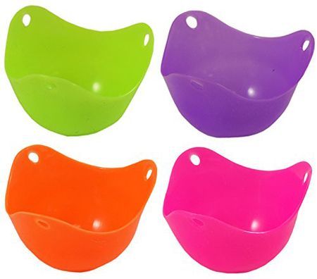 Silicone Egg Poacher Cookware Cups in Vivid Colors 4 Pack 6 Hogs Silicone Egg Poacher Cookware Cups in Vivid Colors 4 Pack 6 Hogs