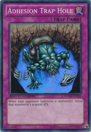Adhesion Trap Hole WGRT EN083 Super Rare Limited 1st Edition War of the Giants Reinforcements Adhesion Trap Hole WGRT EN083 Super Rare Limited 1st Edition War of the Giants Reinforcements