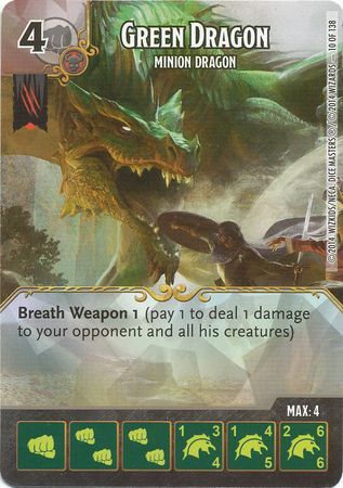 Green Dragon Minion Dragon 10 138 Fixed D D Dice Masters Battle for Faerun Starter Set Green Dragon Minion Dragon 10 138 Fixed D D Dice Masters Battle for Faerun Starter Set