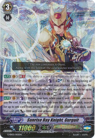 Sunrise Ray Knight Gurguit G SD02 002EN Foil Sunrise Ray Knight Gurguit G SD02 002EN Foil