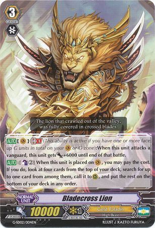 Bladecross Lion G SD02 004EN G Start Deck 02 Knight of the Sun Singles Bladecross Lion G SD02 004EN G Start Deck 02 Knight of the Sun Singles