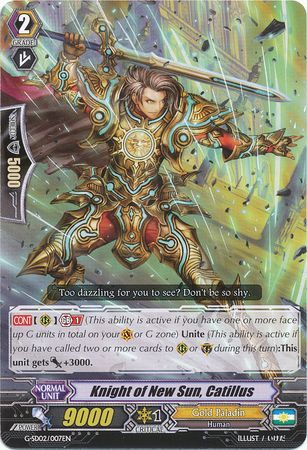 Knight of New Sun Catillus G SD02 007EN Knight of New Sun Catillus G SD02 007EN