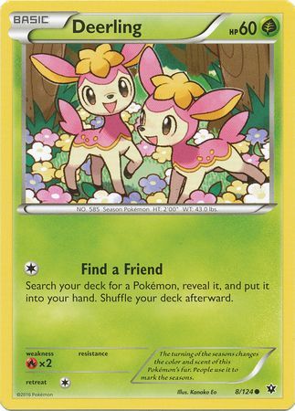 Deerling 8 124 Common XY Fates Collide Singles Deerling 8 124 Common XY Fates Collide Singles