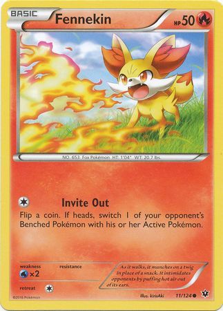 Fennekin 11 124 Common XY Fates Collide Singles Fennekin 11 124 Common XY Fates Collide Singles