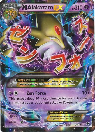 M Alakazam EX - 26/124 - Fates Collide – Card Cavern Trading Cards, LLC