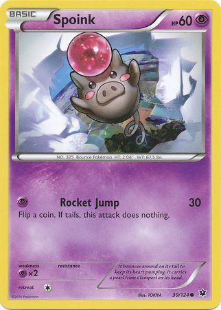 Spoink 30 124 Common XY Fates Collide Singles Spoink 30 124 Common XY Fates Collide Singles