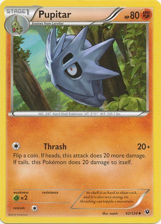 Pupitar 42 124 Uncommon XY Fates Collide Singles Pupitar 42 124 Uncommon XY Fates Collide Singles