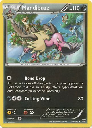 Mandibuzz 58 124 Rare XY Fates Collide Singles Mandibuzz 58 124 Rare XY Fates Collide Singles