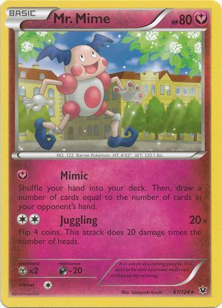 Mr Mime 67 124 Rare XY Fates Collide Singles Mr Mime 67 124 Rare XY Fates Collide Singles